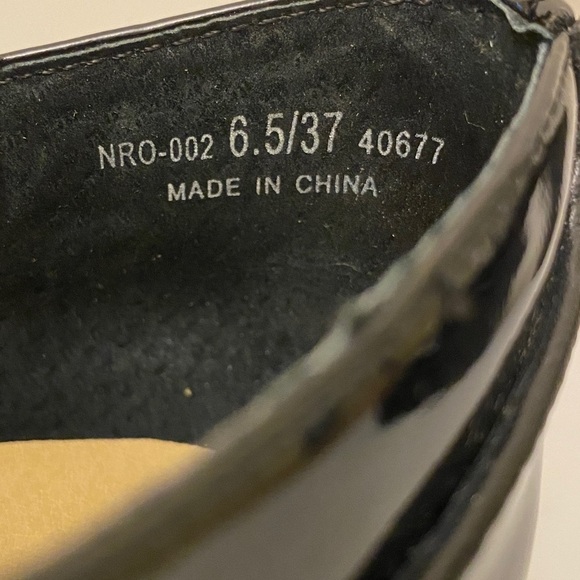 Chinese Laundry 6.5 Nattaly Platform Oxfords Shoes Black Patent Academia Chunky - Picture 9 of 15